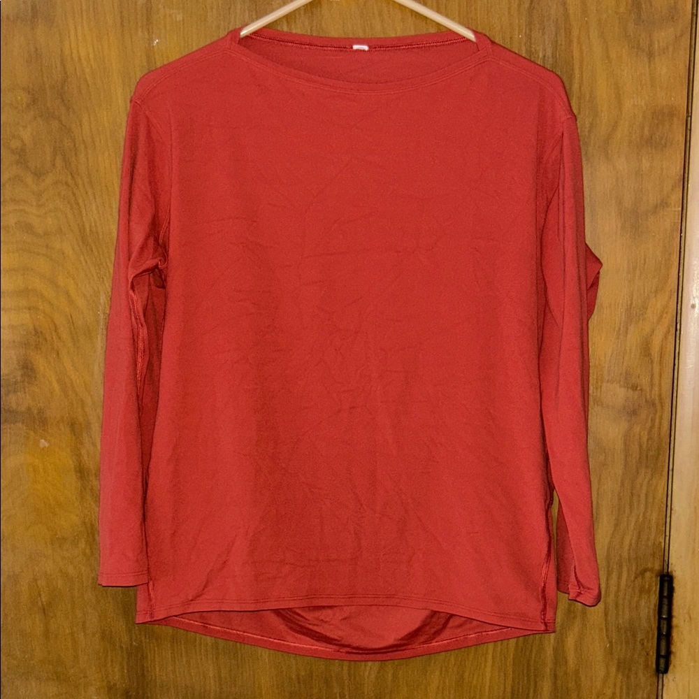 Lululemon Rusty Red Long Sleeve Top